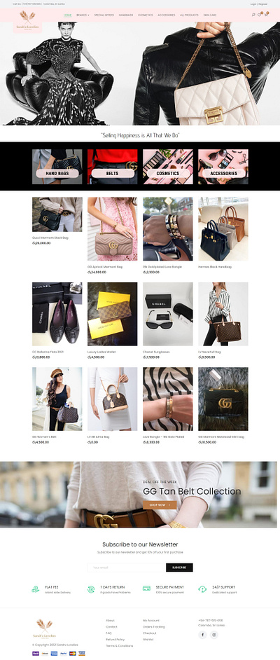 Ecommerce website for Luxury Brand Supplier custom design ui web application wordpress