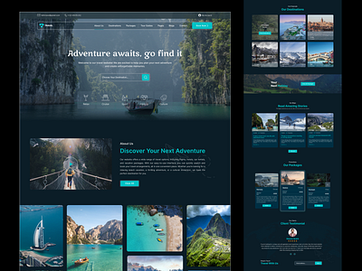 Travel Agency Landing Page adventure agency book flight book hotel landing page otriz product design travel travel agency travel website trip ui ui ux web web design