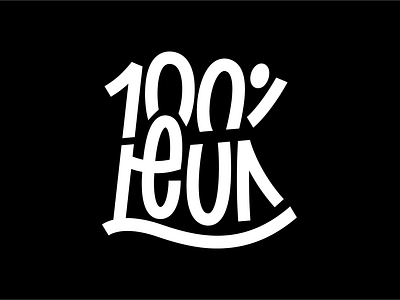 100% LEUK - Logo 100 branding lettering letters leuk logo minimal type typography