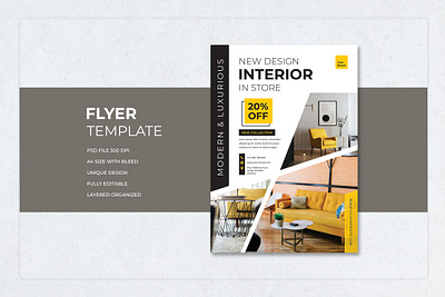 New Design Interior Sale Black Yellow Flyer new new home