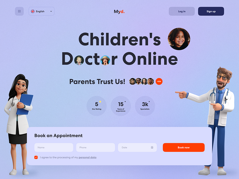 Children's Doctor online children childrenshealth concept consultation design elena sinianskaya gotoinc health healthcare healthtech olena synianska onlinedoctor pediatrics telemedicine ui uiux ux virtualcare web webdesign