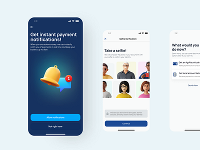 Notifications Page 3d animation app black branding design figma finance fintech game graphic design illustration log in logo payment sign in sign up ui ux verification