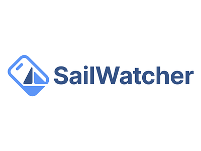 SailWatcher boat brand branding design elegant logo logo design logotype mark minimalism minimalistic modern phone sail sign smart smartphone tech tecnology yacht