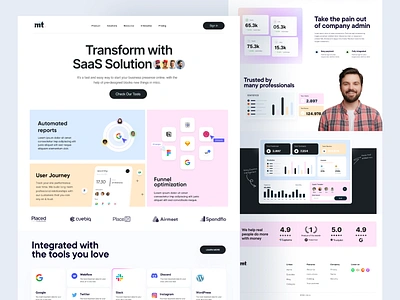 Saas Solution Website Design landing page saas saas design saas product saas solution saas ui saas website saas website design web design website design