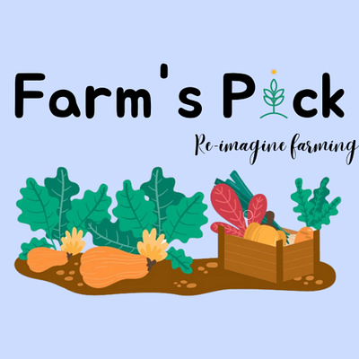 Farm's Pick Logo agriculture branding design farm fresh farm graphic design logo organics social media post