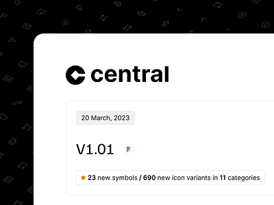 central icon system v1.01 design system filled glyphs icon icon system iconography icons iconset lined pictograms