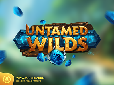 Untamed Wilds - Game Logo Design branding design gui icons illustration interface logo punchev ui ux