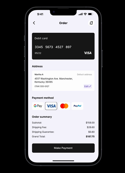 Payment progress animation payment ui design ux design visual design