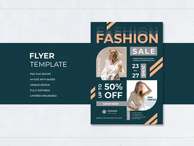 Fashion Sale Tosca Unique Creative Flyer design flyer look modern promotion retail