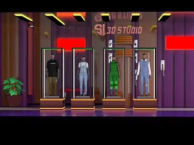 Virtual studio for Fashion Brand 3d animation graphic design logo motion graphics