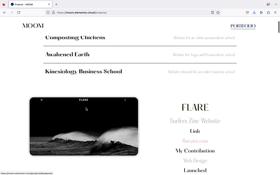 MOOM Website Design Portfolio design motion graphics portfolio ui ux website