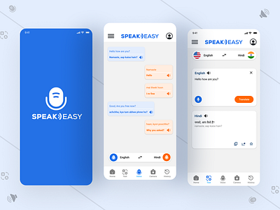 Speakeasy: Real-Time, Error-Free Language Translation App 3d animation app branding design flat graphic design icon illustration logo logotype minimal mobile motion graphics typography ui ux vector web website