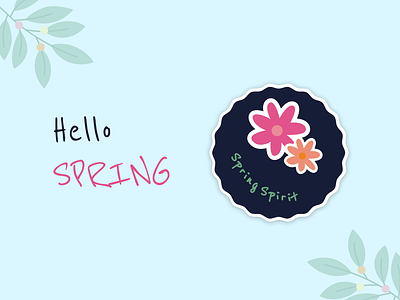 SPRING 🌸🌼🌿 badge branding design illustration logo spring vector