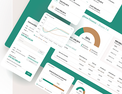 PE Cube app dashboard design finance fund ui ux