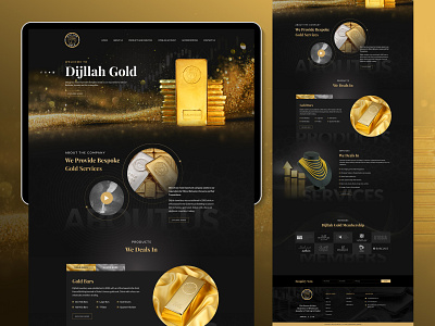 Dijllah Gold | Web design | UI/UX branding design graphic design illustration logo logo design ui vector web design web development