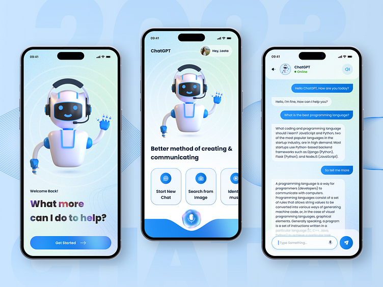 ChatGPT App UI Design Using Figma by CMARIX on Dribbble