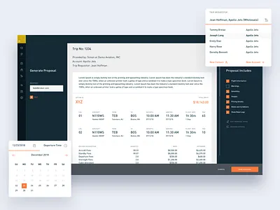 Stellar - Web App application calendar fly ui ux web app