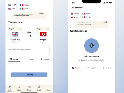 A universal language translator appl concept design graphic design mobile app ui ux