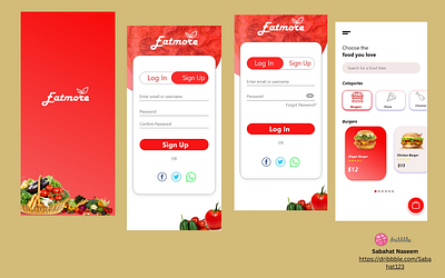 Fast Food App UI | Sabahat Naseem Designs 3d animation branding graphic design logo motion graphics ui