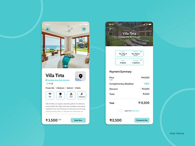 Hotel Booking App app design ui