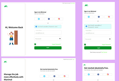 Webiste Screen | Login/SignUp Screen | Sabahat Naseem Designs 3d animation branding graphic design logo motion graphics ui