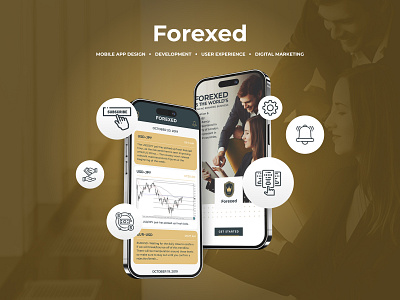 Forexed | Mobile App design | User experience branding design graphic design illustration logo logo design ui vector web design web development