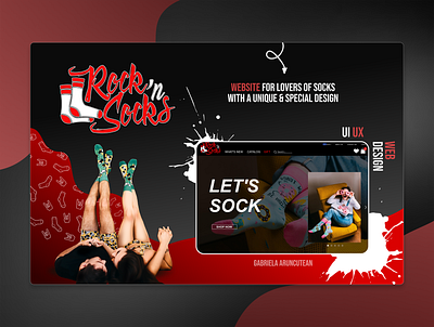 Website - UI Design - Rock'n Socks branding design graphic design illustration logo ui uiux user interface visual visual design web website