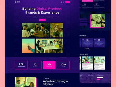 Business Landing Page - FinBiz business design illustration landing page landingpage uxdesign website template
