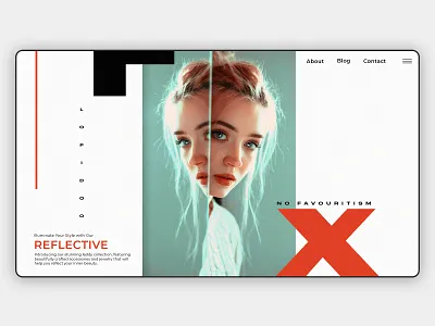 Creative Web Banner beauty creative design graphic design landing page model perspective reflection texture ui ux web web banner