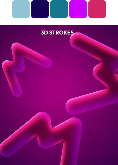 ABSTRACT 3D STROKES Vector Art 3d 3d abstract 3d strokes 3d vector art abstract figma vector vector art