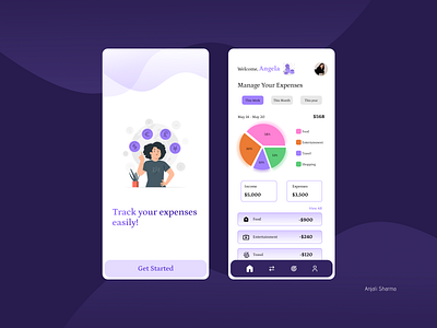 Expense Tracker App app design ui ux