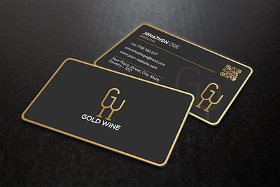 Gold Business Card branding business card card design graphic design illustration luxuryous minimalistic