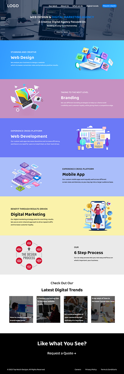 Services Landing Page. adobe xd branding color full website figma graphic design illustration it company mobile app services ui ui ux web app web design website