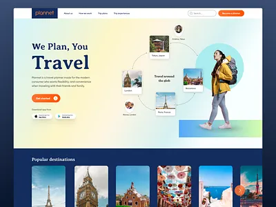 Plannet- Website redesign animation app behance dailyui design dribbblers food graphicdesignui illustration portfolio travel uidesign userexperience userinterface webdesigner website