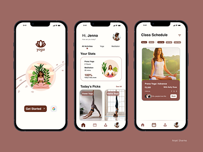 Yoga App design ui ux