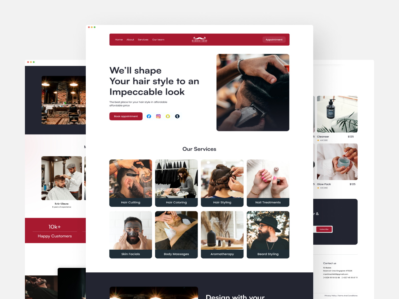 Spak Barber Shop | Landing Page Design barbar shop homepage landing page marketing landing page product design ui ui design user experience ux design websitedesign