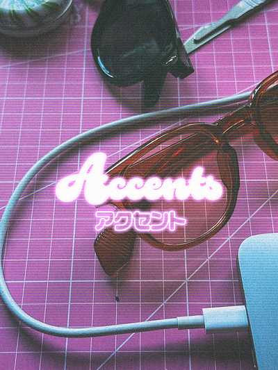 Accents Chillin 80s 90s branding design dribbble graphic design logo retro type typography vaporwave
