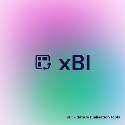 xBI - data visualization tool logo design app application black and white branding design logo