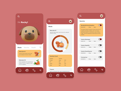 UI Design for Pet Care App app branding design graphic graphicdesign interface typography ui ux