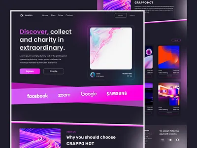 NFT Website app design crypto design landing page mobile app mobile app design nft nft landingpage nft ui ux nft website ui ui design ui ux ui ux design uiux design ux ux design web design web ui ux website design