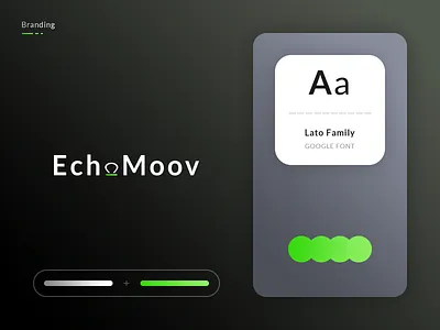 EchoMoov Branding brand branding color schemes free freebies google fonts graphic design green sea lato font mockup photoshop psd pins map location print designer product designer seraphin brice typo typography ui style guide ui ux designer