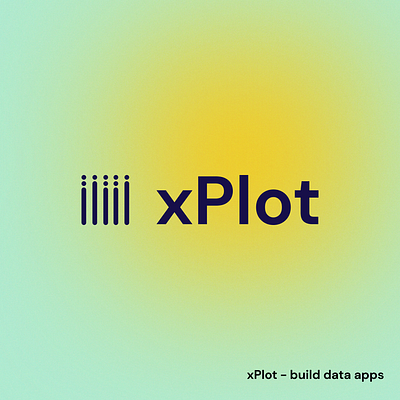 xPlot - Data App Building Tool Logo Design black and white design graphic design logo modern design software