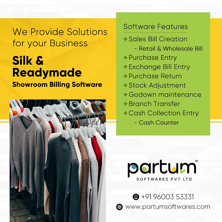 Silk Apparel Billing Software Partum Softwares by Partum Softwares on