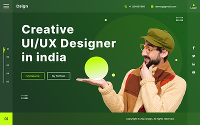 UI/UX Designer Portfolio Website Design 3d animation branding ui