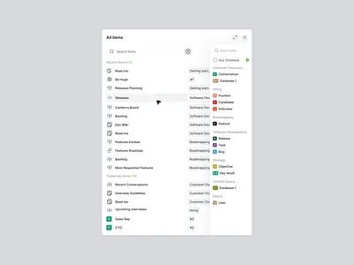 All items | Hugeicons Pro all items board list nav menu navigation product nav saas saas web app search shortcuts sidebar sidenav task ui design