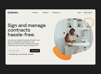 Contracts Management Tool: Landing Page concept contract design framer hero landing landing page management page product site tool ui web