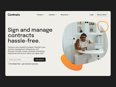Contracts Management Tool: Landing Page concept contract design framer hero landing landing page management page product site tool ui web