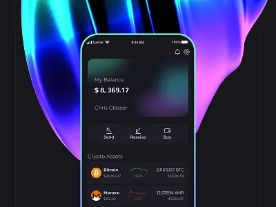 Toki - Mobile Crypto Wallet crypto wallet logo mobile application product design ui