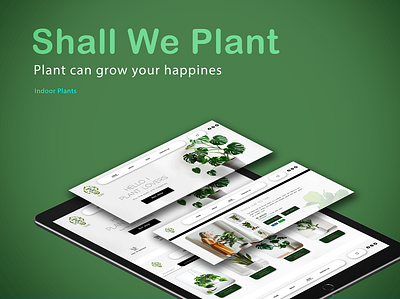 Web interface for SHALL WE PLANT branding graphic design logo ui web interface