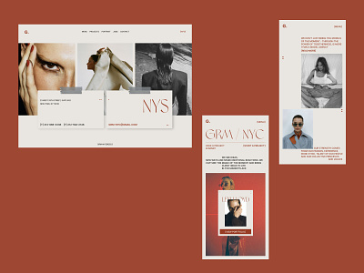 GRM/NYC modeling agency branding design figma graphic design ui web webdesign webdesigner